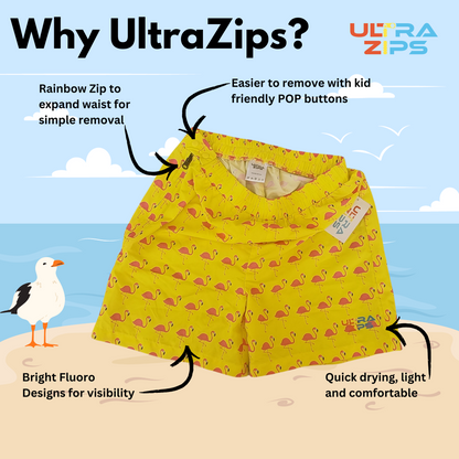 Ultra Zips Boardshorts & Slap Band Sunglasses Combo - SAVE $5.00!